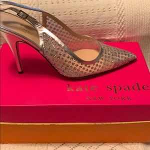 Kate Spade Silver Slingback Pump Size 10